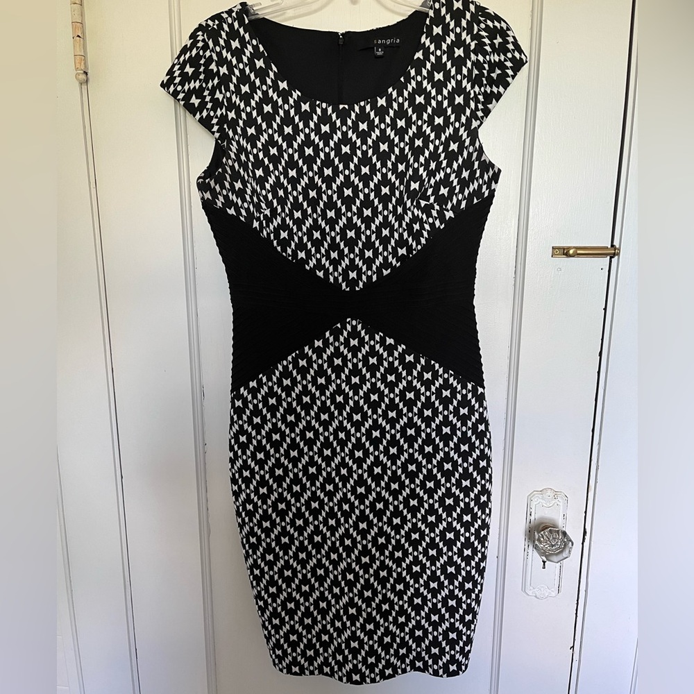 Black & White Sheath Dress by Sangria, 8